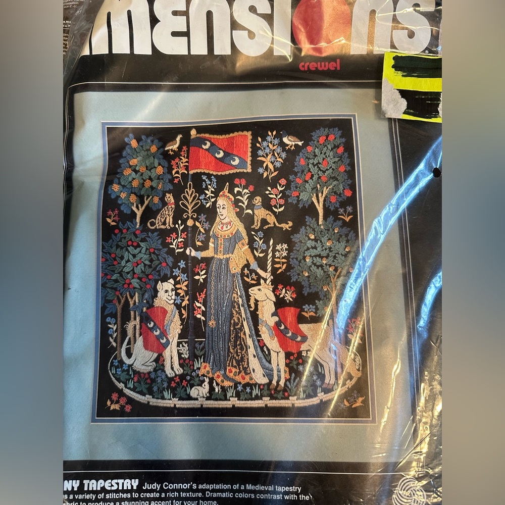 Dimensions - crewel Medieval Tapestry Art Kit- complete kit